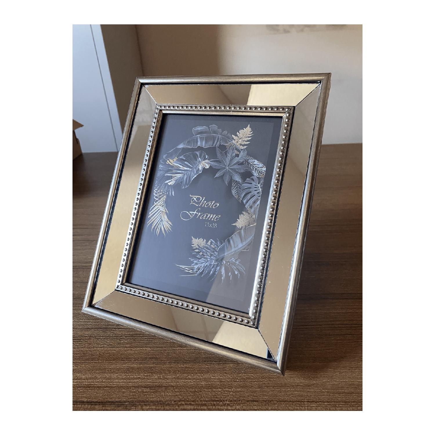 Зеркальная рамка, Серебряная зеркальная фоторамка, стеклянная рамка 13х18см